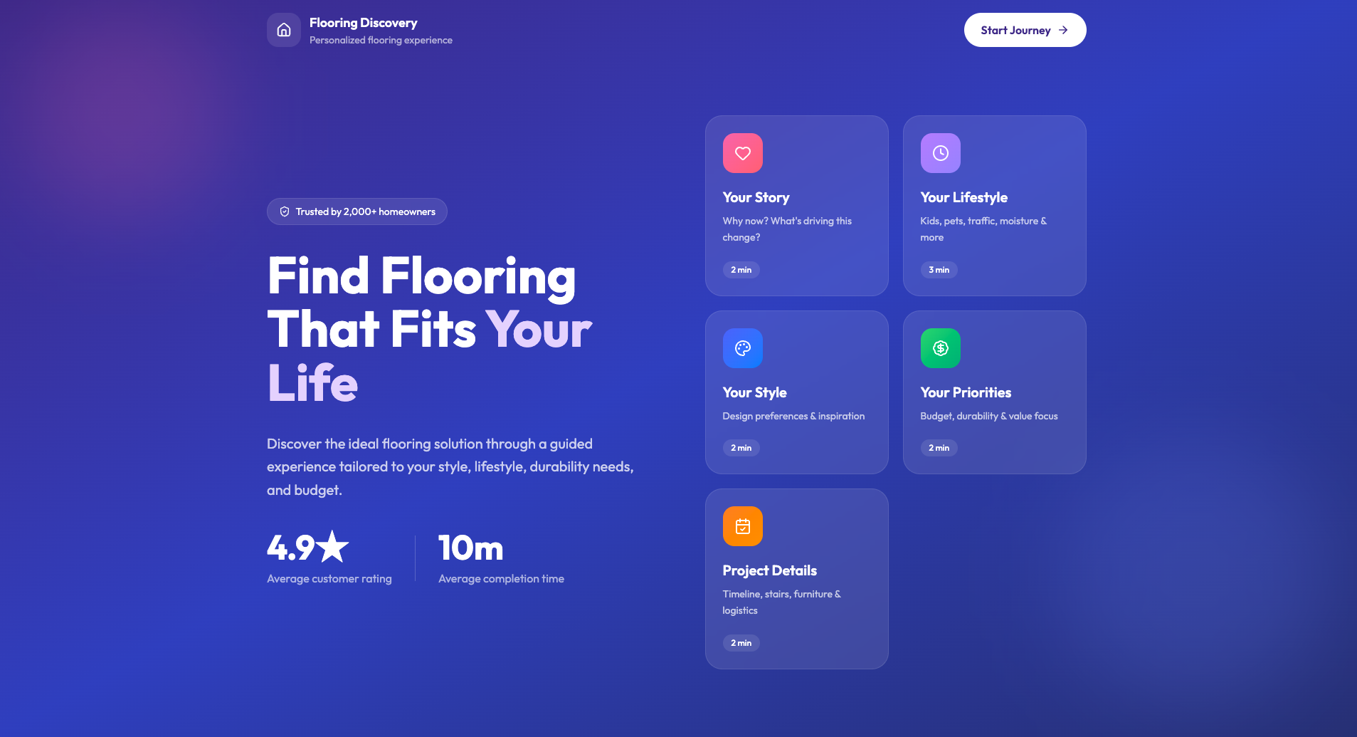 FloorMatch interface preview